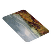 巡礼者が前にひざまずく農村風景 マグネット (右側)