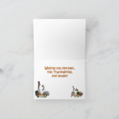 巡礼者とインディアンダックスサンクスギビング シーズンカード (内部)