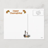 巡礼者とインディアンダックスサンクスギビング シーズンポストカード (裏面)