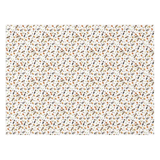 巡礼者とインディアンパターン – 感謝祭 テーブルクロス (正面(横))