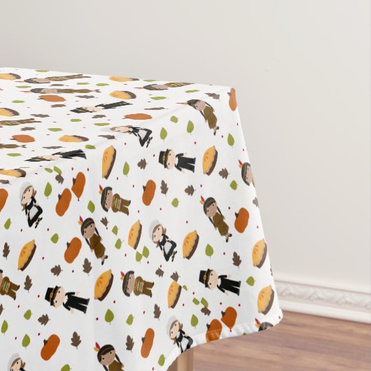 巡礼者とインディアンパターン – 感謝祭 テーブルクロス (インサイチュ)