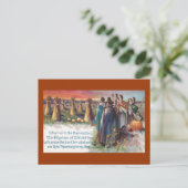 巡礼者とカボチャのヴィンテージ感謝祭 シーズンポストカード (スタンド正面)