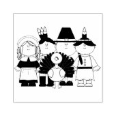 巡礼者とトルコ ラバースタンプ (インプリント)