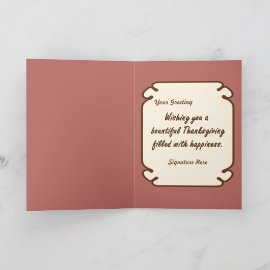 巡礼者のテディー・ベア シーズンカード (内部)