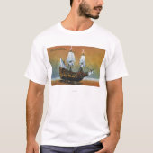 巡礼者のホールの意見のMayflowerのモデル Tシャツ (正面)