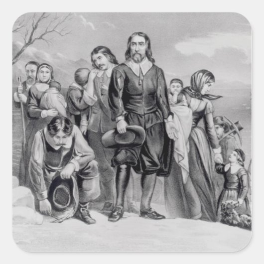 巡礼者の上陸 スクエアシール (正面)