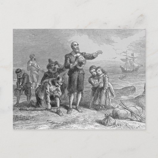 巡礼者の上陸， 1620 ポストカード (正面)