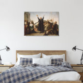 巡礼者の到着, c.1864 (油 キャンバスプリント (インサイチュ (寝室))