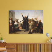 巡礼者の到着, c.1864 (油 キャンバスプリント (インサイチュ (リビング))