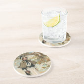 巡礼者の女性に感謝祭の日のご挨拶 コースター (側面)