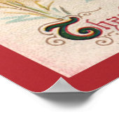 巡礼者の女性に感謝祭の日のご挨拶 ポスター (角)