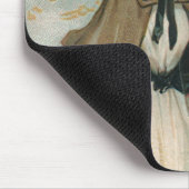 巡礼者の女性に感謝祭の日のご挨拶 マウスパッド (コーナー)