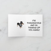 巡礼者の子犬の感謝祭カード シーズンカード (内部)