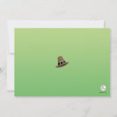 巡礼者の帽子の誕生日の写真の招待状 招待状 (裏面)