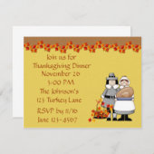 巡礼者の感謝祭の招待状 招待状 (正面/裏面)