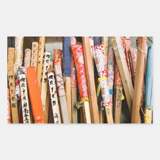 巡礼者の歩くステッカー 長方形シール (正面)