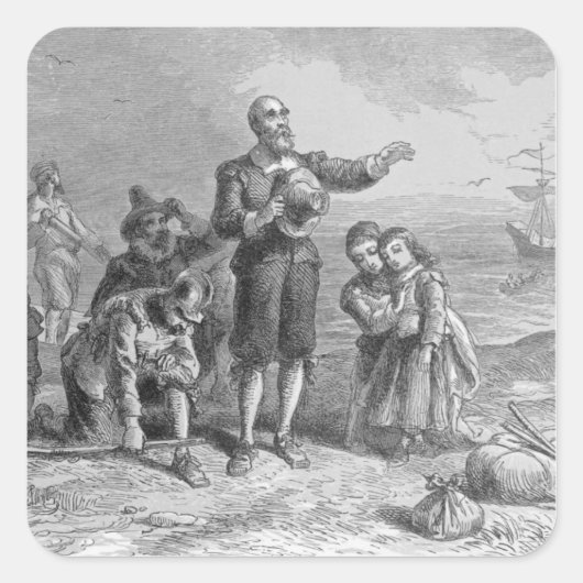 巡礼者の着陸、1620年 スクエアシール (正面)