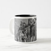 巡礼者の着陸、1620年 ツートーンマグカップ (正面左)