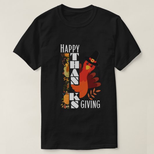 巡礼者トルコ幸せな感謝祭 Tシャツ (デザイン正面)
