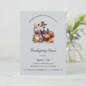 巡礼者パーソナライズされたの感謝祭 招待状 (スタンド正面)