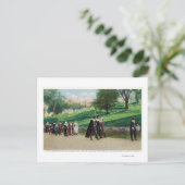 巡礼行列の表示 ポストカード (スタンド正面)