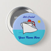 巡航しよう名前入りの記章 缶バッジ (正面&裏面)