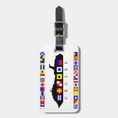 巡航のシグナルフラグの荷物のラベル(パーソナライズな) ラゲッジタグ (正面縦)