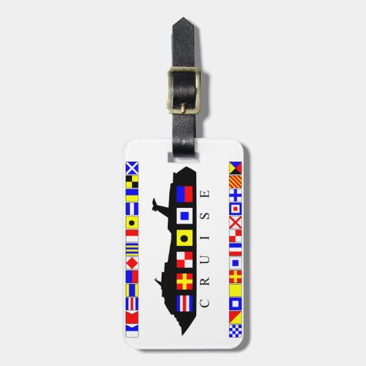 巡航のシグナルフラグの荷物のラベル(パーソナライズな) ラゲッジタグ (正面縦)