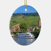 巡航のボート、Rudesheim、ドイツ セラミックオーナメント (右)