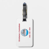 巡航のユーモアの世界パーソナライズな混乱 ラゲッジタグ (裏面縦)