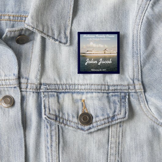 巡航の名前入りの記章- Xの船 缶バッジ (インサイチュ)