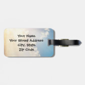 巡航の荷物のラベルw/Leatherの革紐-海日! ラゲッジタグ (裏面横)