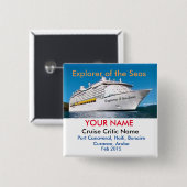 巡航の評論家の大会はバッジを混ぜ、 缶バッジ (正面&裏面)