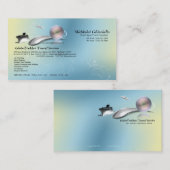 巡航の飛行機の列車の旅行会社の名刺 名刺 (正面/裏面)