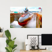 巡航ミサイル潜水艦 – SSGN-726 ポスター (ホームオフィス)