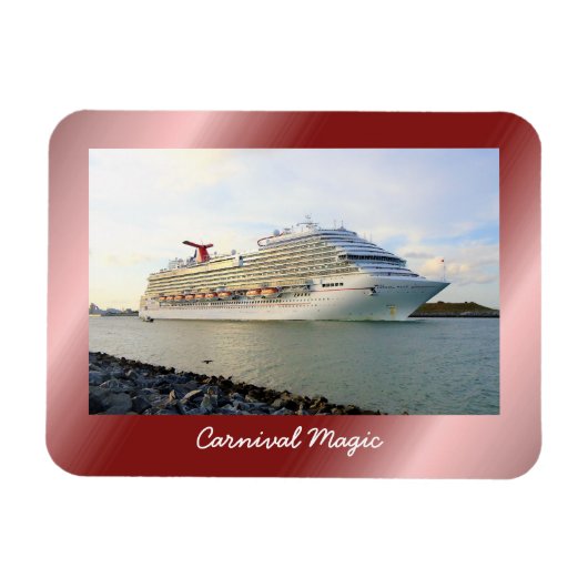 巡航船のポートレート マグネット (横)