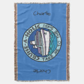 巡航Holicの任意名前をカスタムするの投球毛布 スローブランケット (正面縦)