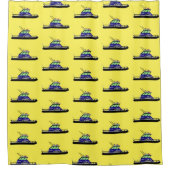 巡視艇 シャワーカーテン (正面)