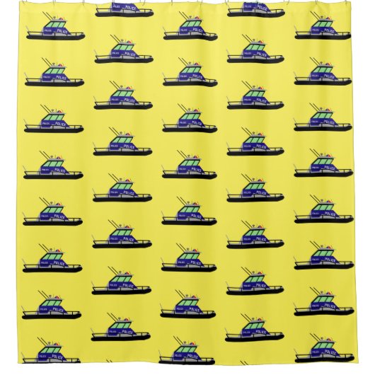 巡視艇 シャワーカーテン (正面)