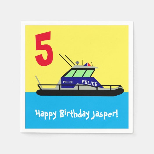 巡視艇 スタンダードカクテルナプキン (正面)