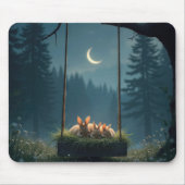 巣に巣を作って巣を作るバンニー マウスパッド (正面)