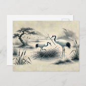巣のインクで巣を中国の作る絵を描鶴 ポストカード (正面/裏面)