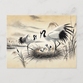 巣のインクで巣を中国の作る絵を描鶴 ポストカード