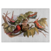 巣のウッドランド小妖精や小人:アンティークバードスプライトフェアリー カッティングボード (正面)