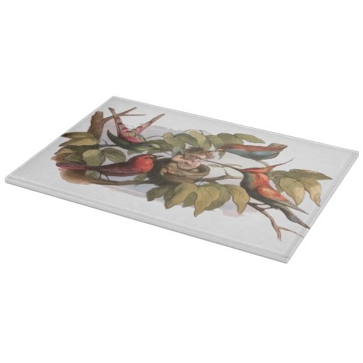 巣のウッドランド小妖精や小人:アンティークバードスプライトフェアリー カッティングボード (角)