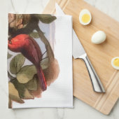 巣のウッドランド小妖精や小人:アンティークバードスプライトフェアリー キッチンタオル (四つ折り)