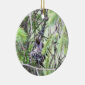 巣のベビーのハチドリ セラミックオーナメント (右)
