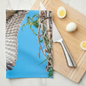 巣の中のオスプレイの少年 キッチンタオル (四つ折り)