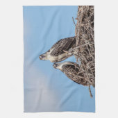 巣の中のオスプレイの少年 キッチンタオル (縦)