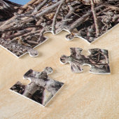 巣の中のオスプレイの少年 ジグソーパズル (側面)